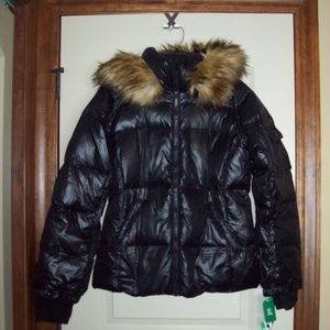 NEW!!! Women's S13 NEW YORK Faux-Fur Hooded Jacket